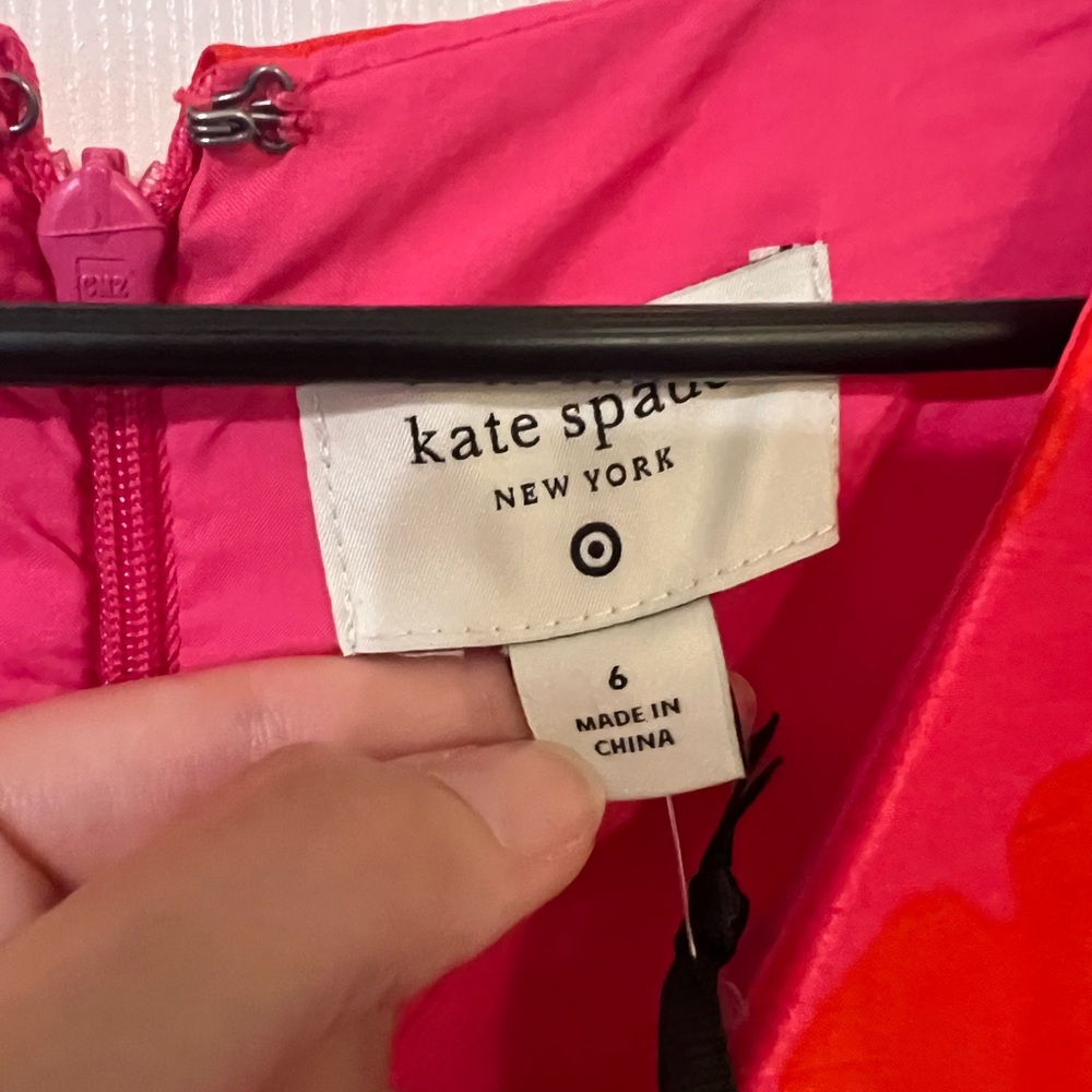 Kate Spade Vibrant Red and Pink Midi Dress - Picture 4 of 7